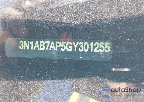 2016 Nissan Sentra S z USA, uszkodzony, nr VIN 3N1AB7AP5GY301255